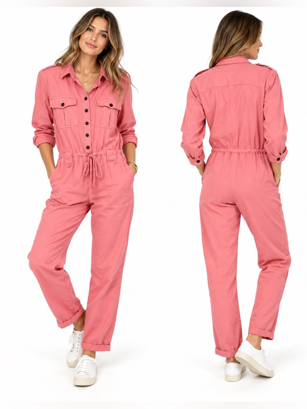 Xirena Jaymes Jumpsuit SunDried Red S Coverall Utility Boiler Suit cargo pockets